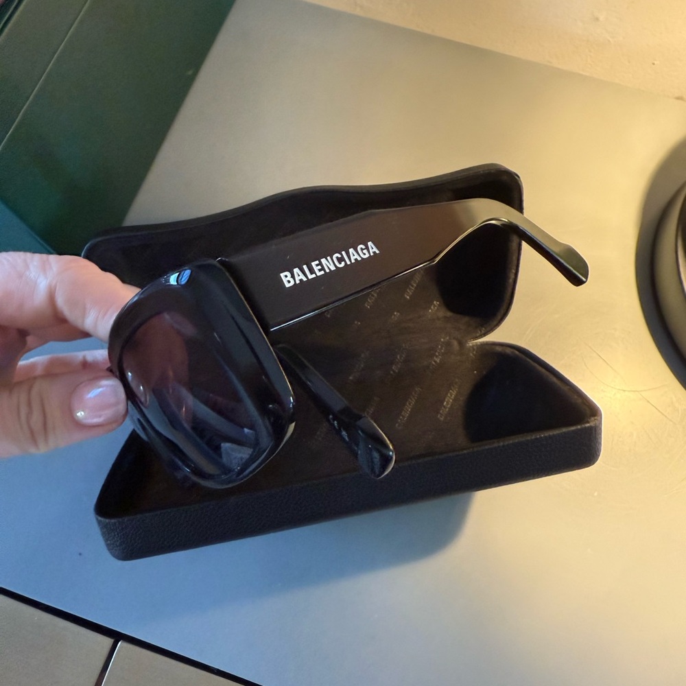 Balenciaga Sleek Black Sunglasses